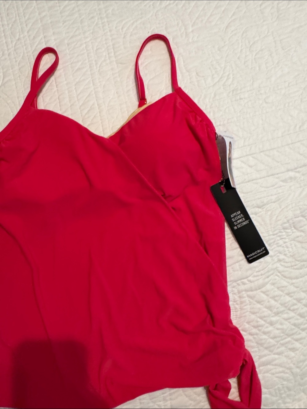 Magicsuit Bright Pink Swim Camisole with Adjustable Straps
